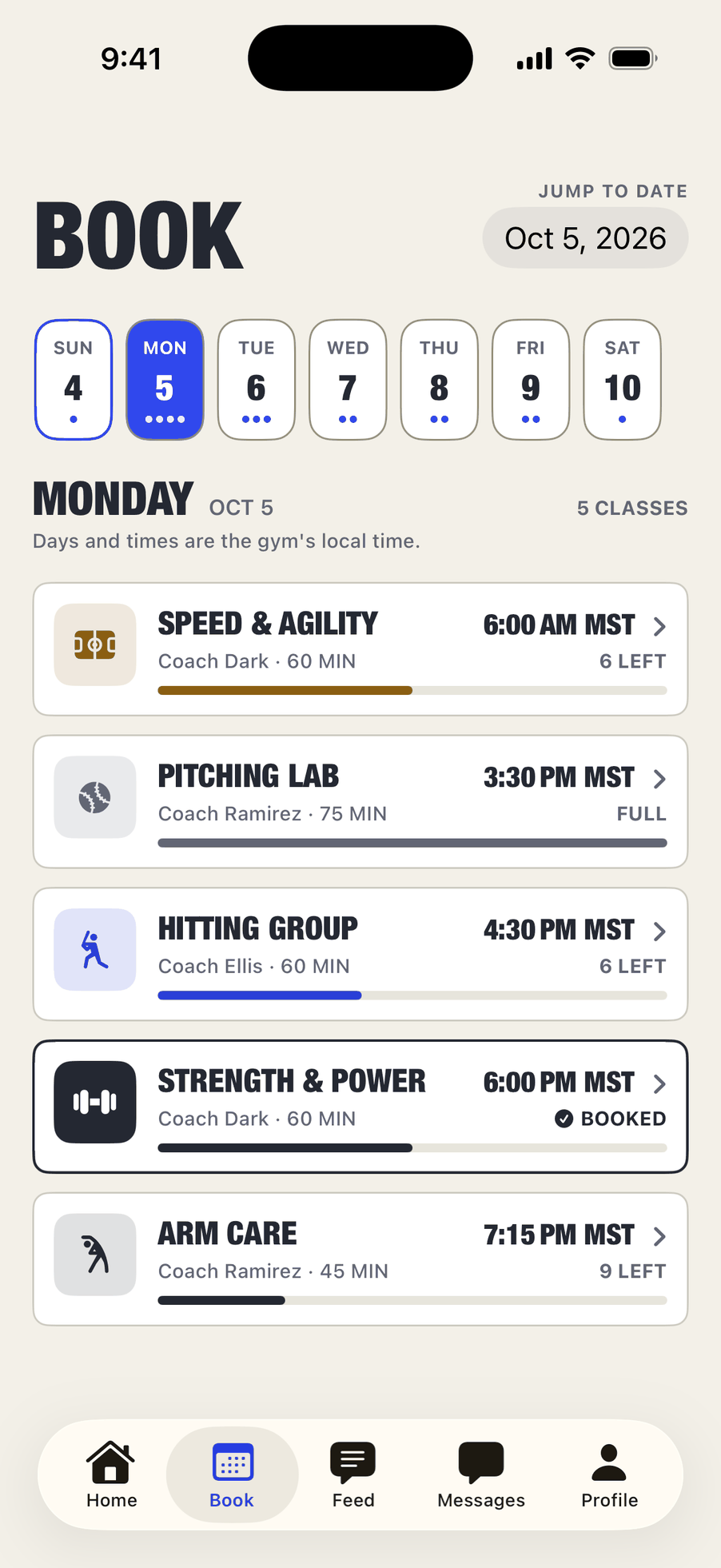 AthBuilder athlete app — Book